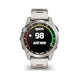 Garmin D2™ Mach 1, Touchscreen Aviator Smartwatch with GPS Moving Map, Aviation Weather, Health and Wellness Features and More, Vented Titanium Bracelet