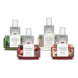 Yankee Candle ScentPlug Refill for Plug in Air Fresheners, Scented Oil Refills, Long Lasting Home Fragrance, Sparkling Cinnamon, Red Apple Wreath, Balsam & Cedar, Christmas Cookie (Variety Pack)