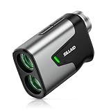 SILLAID Golf Rangefinder with Slope, 1200 Yards Range Finder, 7X Magnification with Pin Lock Vibration, 23.5mm Ultra Lens, Magnetic, Rechargeable Laser Rangefinders, Tournament Legal (Gray)