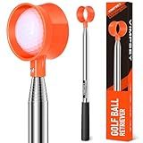 VIMPSEY 9Ft/12Ft/17Ft/20Ft Golf Ball Retriever for Water Telescopic, High Durability Double Sided Golf Ball Picker Upper, Men's and Women's Golf Accessories Gifts. (12Ft)