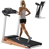 Cardirun Folding Treadmill with Incline, 350 LBS Capacity & 7.6 MPH, 3.0HP Quiet Treadmills for Home Small with Pulse Sensor and Bluetooth Speaker, 12 Preset Programs, App & Voice Control, LED Display
