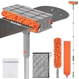 Ceiling Fan Cleaner Duster with 6 Ft/77'' Extension Pole, Multi-Functional