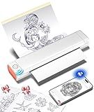 Phomemo Tattoo Stencil Printer, M08F Wireless Thermal Tattoo Printer with 10pcs Transfer Paper, Compatible with Phone/Tablet/PC, Tattoo Supplies for Tattoo Artists & Beginners, White & Orange