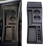 AutoQi for 2012-2015 Tesla Model S Center Console Organizer Tray, Silicone Cup Holder Compartments Storage Bins fits Model S Accessories