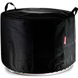 SheeChung Fire Pit Cover for Solo Stove Bonfire Outdoor Smokeless Firepit-Small Round Waterproof 600D Polyester Shelter,Air Vents,Anti-UV&Tear Resistant-Fits for 16”-22” Gas Fire Pit Table 22"D x 16"H