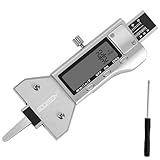 GODESON Metal Digital Tire Tread Depth Gauge, LCD Display Tire Tread Depth Gauge with 3 Modes-Fractional Inch, Decimal Inch and Millimeter,Precision Professional Measuring for Motorcycle, Car, Trucks