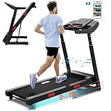 CIIHI Treadmill with Auto Incline - Adjustable Height Handrail 15% Auto Incline Treadmill with 400 lbs Capacity - Foldable Running Machine for Home with APP, Voice Control and Speaker - 8.7 MPH
