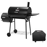 Royal Gourmet CC1830SC Charcoal Grill Offset Smoker with Cover, 811 Square Inches, Black, Outdoor Camping