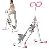 Stair Stepper for Home-Upgrade Vertical Climber Workout Machine for Full-Body Exercise Climber Fitness Equipment with Stable Frame Adjustable Handlebar-Pink