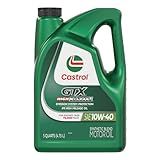 Castrol GTX High Mileage 10W-40 Synthetic Blend Motor Oil, 5 Quarts
