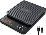 BAGAIL BASICS Coffee Scale with Timer, 0.1g High Precision Kitchen Scale, Pour Over Coffee Scale, Drip Espresso Scale with Auto Tare, Touch Sensor and Silicone Cover - 6.6 lbs/3 kg