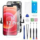 hoysg for iPhone 12/12 PRO Screen Replacement HD 6.1" LCD Display and 3D Touch Digitizer Assembly with Repair Tools, Waterproof Tape, and True Tone for A2172, A2402, A2404 A2403, A2341, A2406, A2408