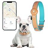 2-in-1 GPS Tracker for Dogs: Smart Collar with Real-Time Location, No Monthly Fee, Unlimited Range (iOS Only) GPS Tracker Dog Collar- Ideal for Small, Medium Large Dogs(Tracker Included) (Brown)