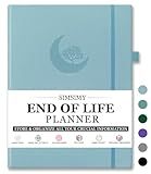 SIMSIMY End of Life Planner, Guided Estate Planning Organizer Notebook, Final Arrangements Organizer for Beneficiary, Will Preparation, Last Wishes & Funeral Planning, In Case of Death Organizer, 8.4x11"