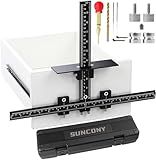 SUNCONY Cabinet Hardware Jig Tool All Aluminum Alloy,Adjustable Drill Guide Template Tool for Installation of Door Drawer Front Knobs Handles and Pulls