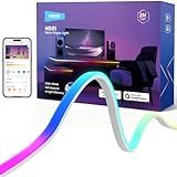 NEEWER 9.84ft/3m LED Strip Lights Front Lit, Smart AI RGB Cuttable Neon Rope Light, App Control Color Changing for Bedroom Gaming Room Studio Home Classroom Indoor Wall Decor, NS01