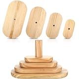 Doublefill 4 Pack Pottery Molds Plaster Molds Wood Pottery Tools with Handle for Ceramic Top Forms DIY Bowls Plate Dish Slump Press Art Making(Oval,12x6'' 10x5'' 8x4'' 6x3'' Thickness 1'')