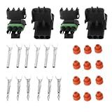 LT Easiyl 2Sets 3Pin Male & Female Connector Kit Compatible with Delphi Weatherpack