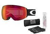 Oakley Flight Deck XM Snow Goggle (Matte Black Frame/Prizm Torch Iridium Lens) with Lens Cleaning Kit