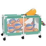 280 Gallon 69" Pool Storage Bin XXL Extra Large Swimming Pool Float Storage Bin, Pool Noodles Holder, Toys, Floats, Balls and Floats Equipment Mesh Rolling Bin for Garden Lawn, 69" Lx32 Wx35 H