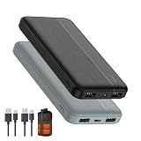 VINTELEIN 2-Pack 10000mAh Heated Vest Battery Pack 5V/2A Portable Charger | Fits for Dr.Prepare KOVNLO Loowoko Electric Heating Jacket/Coat Heated Chair Stadium Seat, Slim Compact Power Bank for iPhone