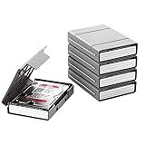 ORICO 3.5 Inch Hard Drive Case Protective Box with Anti-Static,Shockproof and Dustproof Function, Storage Case for HDD External Hard Drive Case,Gray,5 Pack-PHP35