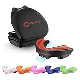 Champs MMA Breathable Mouth Guard for Boxing, MMA, Jiu Jitsu, Muay Thai, Wrestling & Combat Sports – Easy Fit, Boil & Bite Design Mouthpiece – Durable Boxing Mouthguard for Men & Adults, Case Included