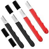 4 Pack Garden Tool Sharpener, Carbide Knife Sharpeners Mini Portable Quick Edge Sharpening for Hedge Shears, Sickle, Scissors, Mini Sharpener