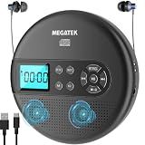 MEGATEK Portable CD Player with Bluetooth RX/TX, FM Transmitter & USB