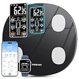 INSMART Smart Scale for Body Weight, All-in-one LCD Display Bathroom Weight Scales Body Fat Scale,Bluetooth Digital Smart Weighing Scale with Heart Rate,Heart Index & Body Composition Analyzer,396 lbs
