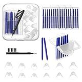 Wovnet Hearing Amplifier Cleaning Tools, Compatible with Audien Hearing Aid Kit Includes 6 Sizes Silicone Dome, Cleaning Brush with Screwdriver Wax Guards Filter and Carrying Case(12 Pcs)