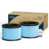 AROEVE MK01 & MK06 Air Filter Replacement 4-in-1 Air Filter for Smoke Pollen Dander Hair Smell Suitable- Standard Version(2 Pack)