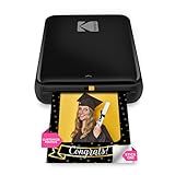 KODAK Step Instant Smartphone Photo Printer, Portable Mini Color Wireless Mobile Printer, Zink 2x3” (5.1x7.5 cm) Sticky-Back Photos, Bluetooth Compatible with iOS & Android Devices, Editing App, Black