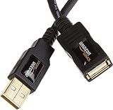 Amazon Basics USB-A 2.0 Extension Cable, Male to Female, 480Mbps Transfer Speed, 6.5 Foot, Black