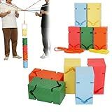 5 Pcs Teamwork Building Blocks Set, Upgrade Team Building Games for Adults & Teenagers, Durable Teamwork Building Blocks for Corporate Team Building Activities, School Sports Day & Outdoor Parties