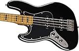 Squier Classic Vibe 70s Jazz Bass, Black, Left-Handed, Maple Fingerboard