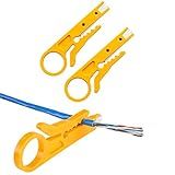 VANICE Mini Wire Stripper 3 Pack Network Wire Stripper Punch Down Cutter for Network Wire Cable, RJ45/Cat5/CAT-6, Telephone and Computer UTP Cable