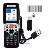 Wireless Barcode Scanner JRHC Inventory Scanner Collector Portable Data Terminal Inventory Device USB Barcode Scanner 1D PDT with 2.2 Inch TFT Color LCD Screen for Store, Supermarket, Warehouse