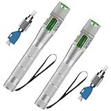 2PCS 100KM Visual Fault Locator for Fiber Optic Cable, High-Power VFL Tester with FC/ST/SC/LC Support, Long-Range Fault Finder & Light Pen Tool for FTTH, Telecom, Datacenter, OTDR, Industrial Network
