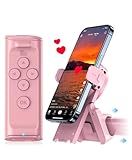 JIMZOO TikTok Scrolling Ring with Phone Stand, Page Turner for Kindle App, Camera Camcorder Remote Controls, Scrolling Remote for TikTok/iOS/Android/iPad/iPhone/Tablet-Pink