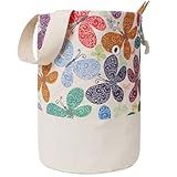 TOGETRUE Yarn Bag, Knitting Crochet Bag, Portable Yarn Storage Bags Organizer for Crocheting Project, Store Skein Ball, Short Knitting Needle (Medium, Butterfly)