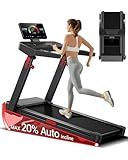 UMAY Heavy-Duty Treadmill with 20% Manual/Auto Incline, 42.5"×16.1" Extra-Wide Running Belt, 400LB Capacity, 3.5HP Motor & 8.7 MPH Speed for Home Workouts (20% auto Incline)