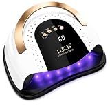 268W UV LED Nail Lamp, LKE Nail Dryer for Gel Polish, 4 Timers UV Nail Lamp Professional Nail Light, 57Pcs Lamp Beads and Automatic Sensor(White)