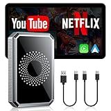 LAMTTO 3-in-1 Magic Video Box for Streaming Netflix/YouTube/TikTok, Wireless Carplay Adapter Dongle with USB Drive and HDMI Output for OEM Wired Apple Car Play and Android Auto Cars