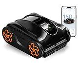 iGarden Robotic Pool Cleaner K Series, 150 Min Runtime Cordless Pool Vacuum Robot for Inground & Above Ground Pools, Smart Navigation, Touchscreen, Self-Parking, Cleans Floor, Wall & Waterline