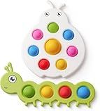 LiKee Fidget Popper Sensory Baby Toys for 10+ Months, Christmas Stocking Stuffers Push and Popping Busy Board, Montessori Toys for 1+ Years Old, Airplane Car Travel Toy for Toddlers 1-3 Stress Relief
