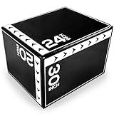 BalanceFrom 3-in-1 Foam Plyometric Jump Box for Home Gym with Multiple Height Options – Versatile Plyo with Non-Slip Surface for Strength, HIIT, Step-Ups, and Agility Training