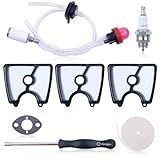 Hyceker 545112101 125B Air Filter Tune Up Kit for Husqvarna 125B 125BX 125BVX Redmax HB280 HB281 Handheld Leaf Blower, 599332501 Maintenance Kit with 581798001 Fuel Line Kit and 597797901 Air Filters