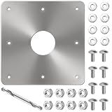 showingo 8"x 8" Stainless Steel Pool Water Return Repair Kit with 2-3/8" Hole Pool Skimmer Wall Repair Panel Kit Fit for Above Ground Pool Wall Repair Kit for Rust at The Water Return Fitting