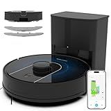 Bagotte Robot Vacuum and Mop, Robot Vacuum Self Emptying, 6000Pa Powerful Suction, 90-Day Hands-Free, Advanced Smart Mapping, LiDAR Navigation Robotic Vacuum for Pet Hair, Dust, Carpet, WiFi/App/Alexa